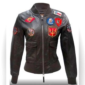 Top Gun brown bomber jacket